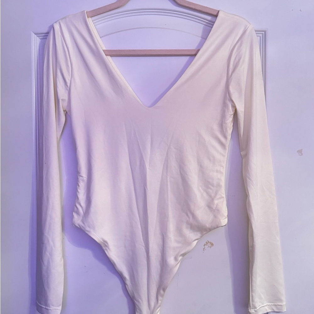 Elegant Cream Long Sleeve Bodysuit